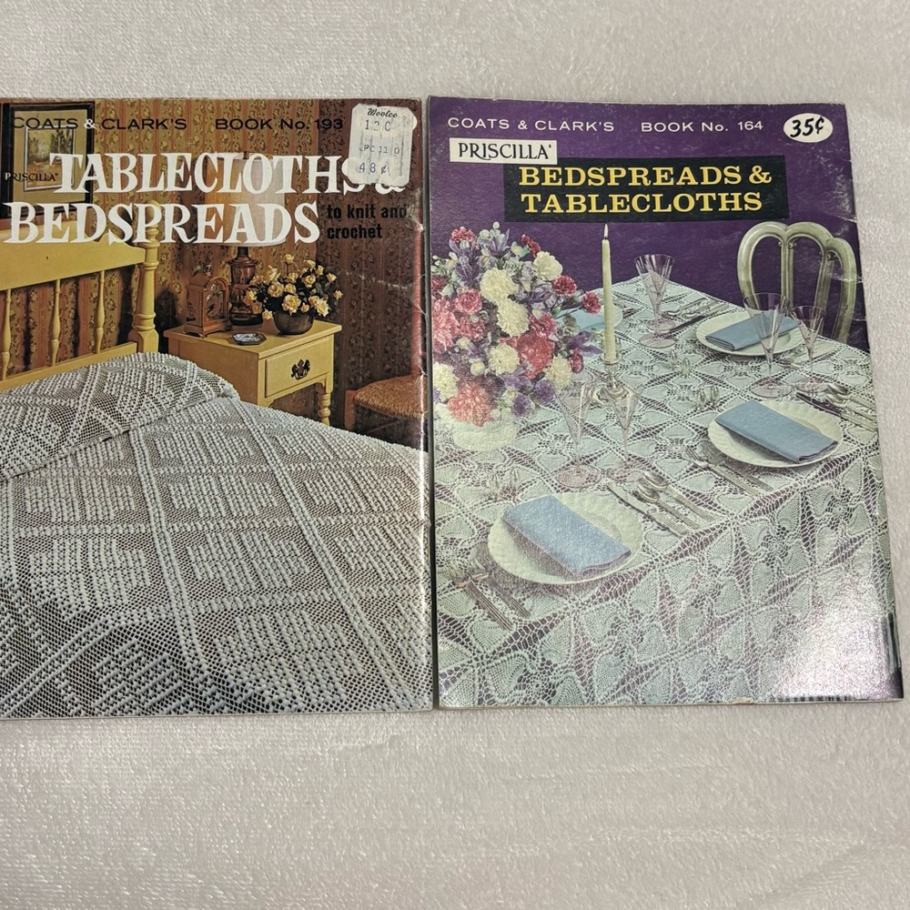 Vintage Crochet Tablecloth Pattern Books
